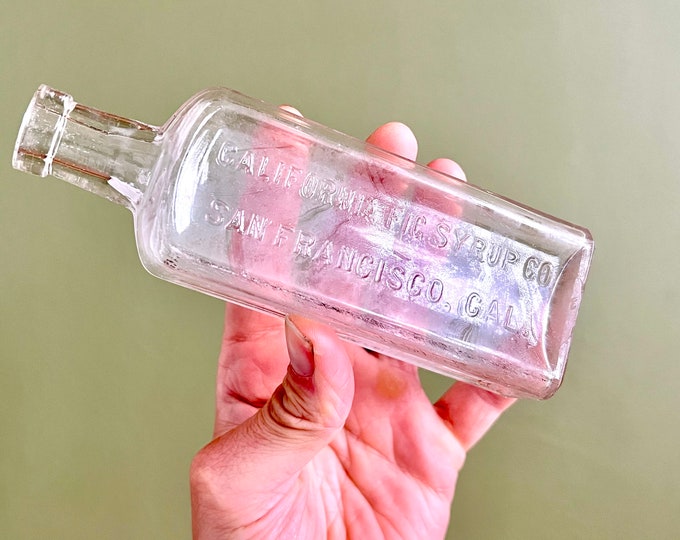Vintage California Fig Syrup Bottle Etsy