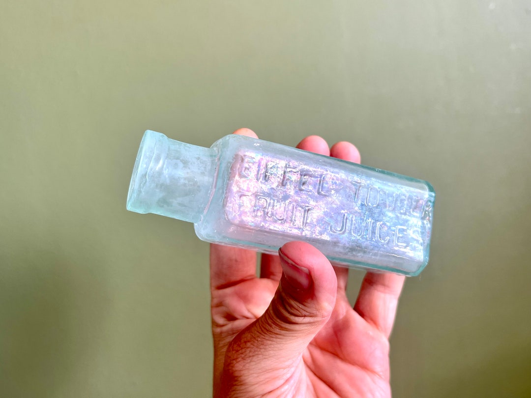 Vintage eiffel Tower Fruit Juices Bottle Etsy
