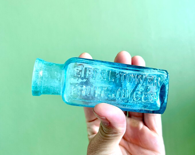 Vintage eiffel Tower Fruit Juices Bottle Etsy