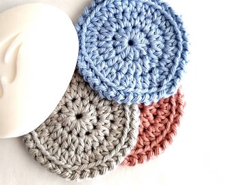 Crochet Cotton Makeup Remover Pads, Random Colors, Large Size