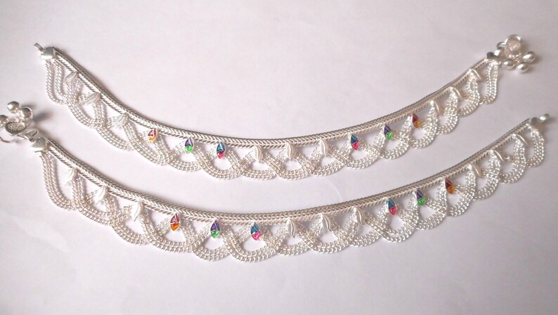 Vintage ankle bracelet. Indian pure silver anklet