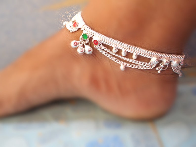 Anklet with bells Bell anklets Indian bell anklet. Etsy