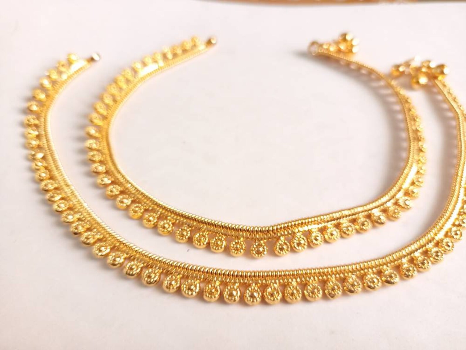 Gold Anklets Indian Anklets Gold ankle bracelet. Etsy