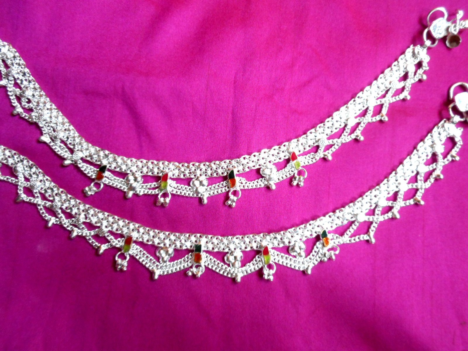 Pair of Silver anklet Indian silver anklets silver ankle Etsy