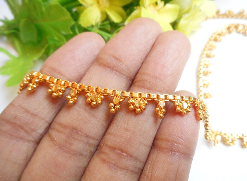 Indian Anklets Gold anklet Indian Jewelry gold ankle bracelet.
