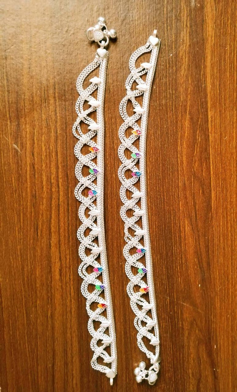 Vintage ankle bracelet. Indian pure silver anklet