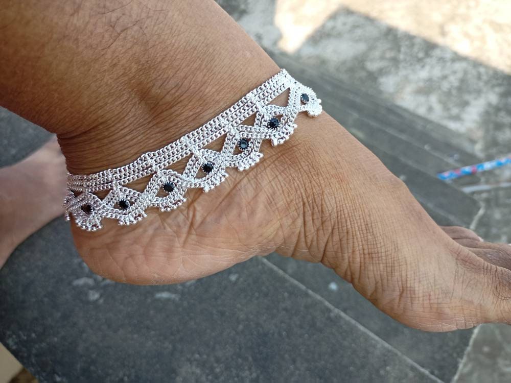 Pair of Silver Indian Anklet Indian Anklets for Women. - Etsy