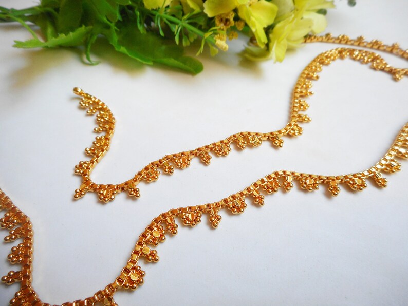 Indian Anklets Gold anklet Indian Jewelry gold ankle bracelet.