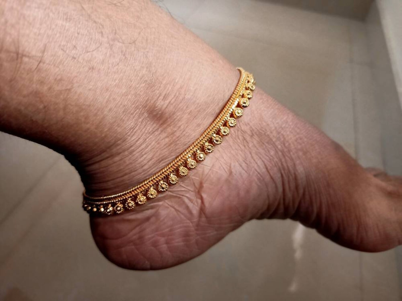 Gold Anklets Indian Anklets Gold ankle bracelet. Etsy