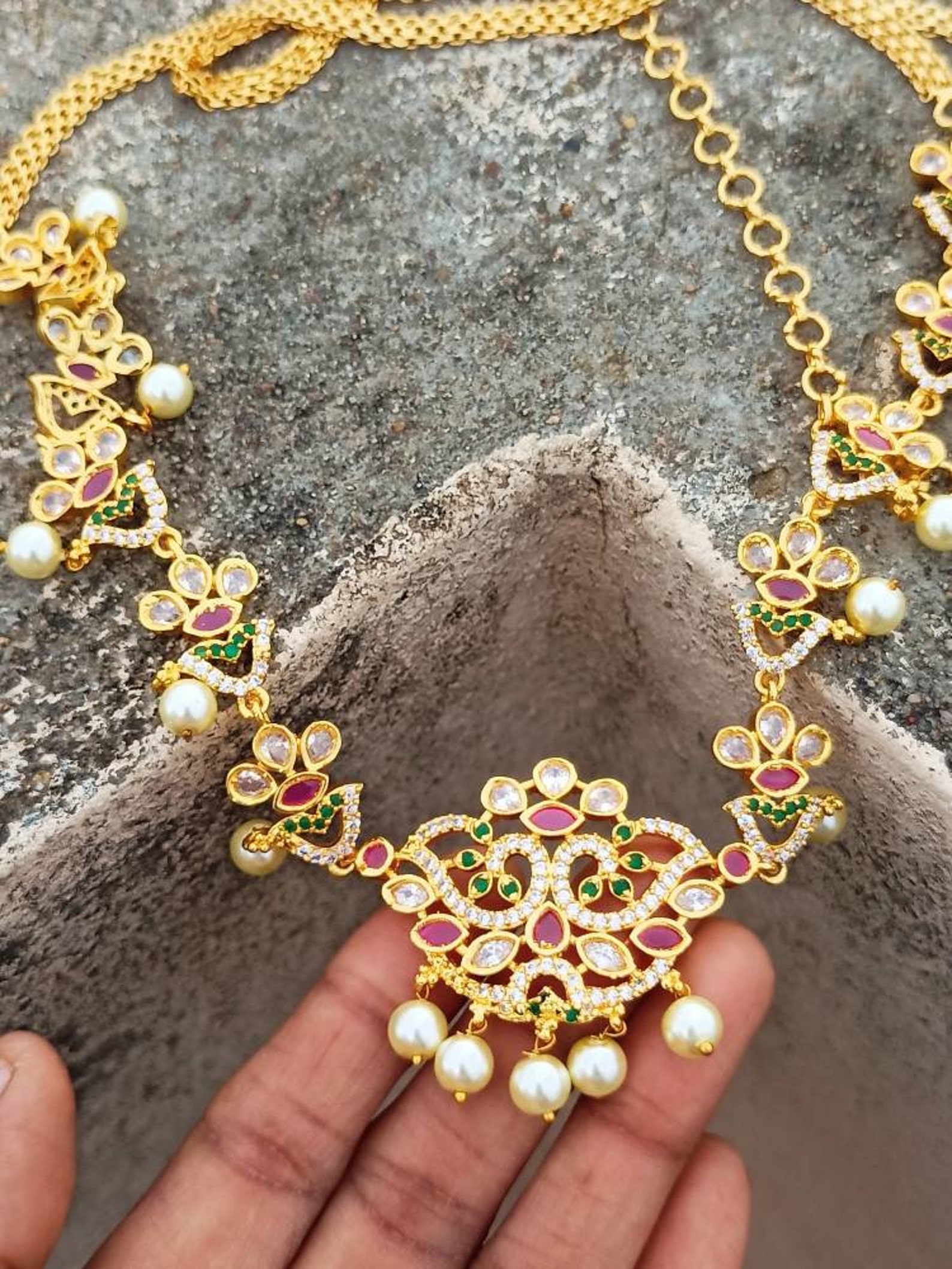 Belly Chain Kamarbandh Kamarpatta Vaddanam Indian Jewelry Etsy