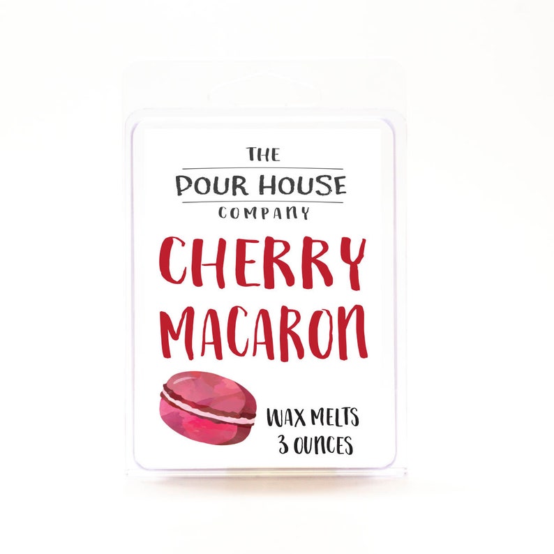 Cherry Macaron Scented Wax Melts 3 Ounces