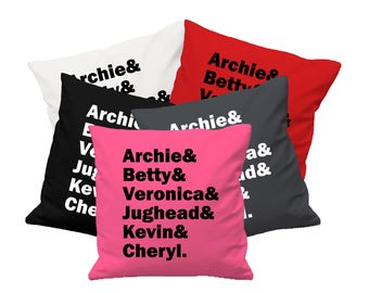 Riverdale Cushion Cast List Cushion Cover Riverdale Pillow Cover Gifts For Her Gifts for Home Quote Pillow Teen Daughter Archie Betty Cheryl