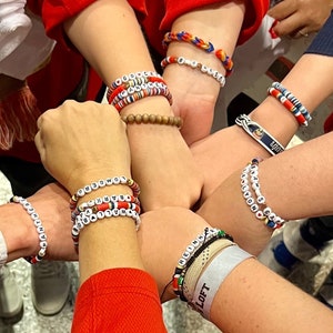 Customizable Hockey-Themed Clay Bracelet