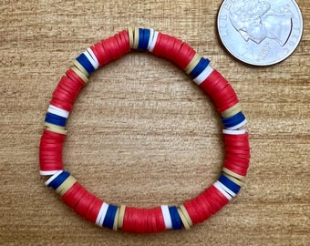 Hockey Team Themed Clay Bracelets - Team Colors Only