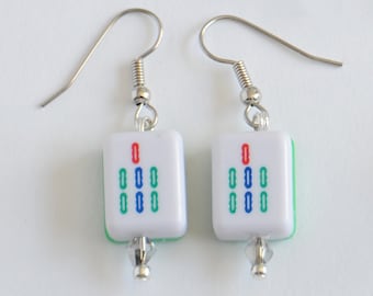 Mini Mah Jongg Dangle Earrings