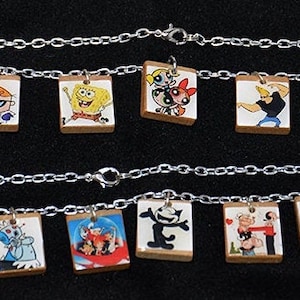 Cartoon Scrabble Tile Necklace 