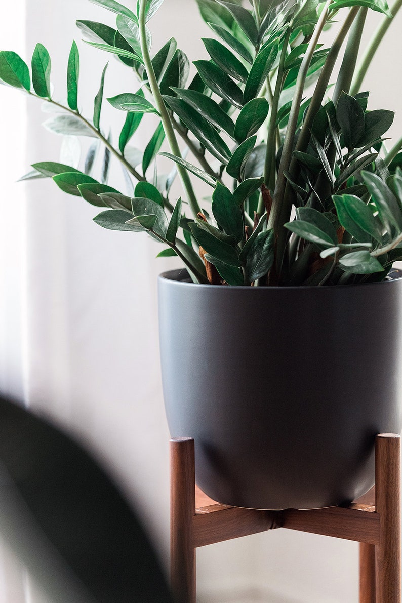 Free Shipping To Usa And Canada Plant Stand With U Shape Matte Black Seconds Ceramic Planter Pot Planters Pots Home Living Fontane Physio De