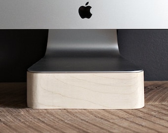 iMac, Thunderbolt ordinateur Stand, Apple Computer, bois d’érable, artisanal, fait main, Made in Canada