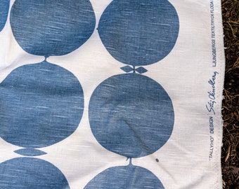 Swedish 50s textile Stig Lindberg "Tallyho" Ljundbergs vintage fabric mid century modern fabric linen scandinavian floral design