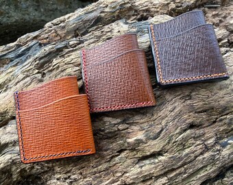 Minimalist Wallet made from Hatched Veg Tan Leather