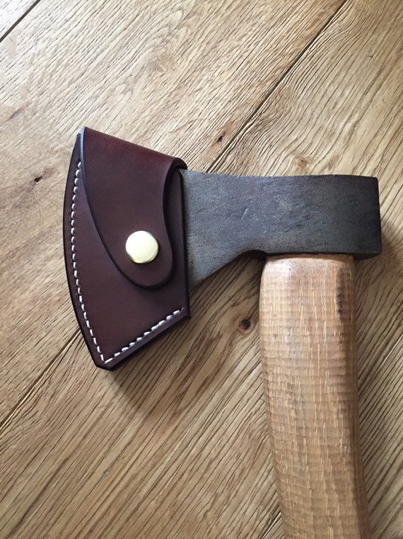 Robin Wood Carving axe blade cover. Handmade 3.5mm Leather Etsy