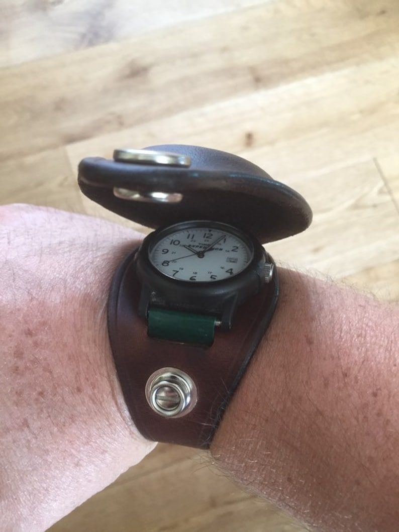 Leather Watch Strap with Protective Cover for 38mm Watch Face Etsy