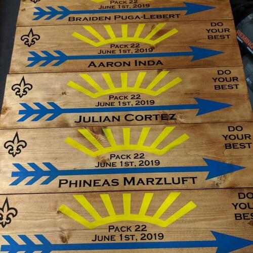 Cub Scout Arrow of Light Plaque Custom Made for Your Scout Etsy