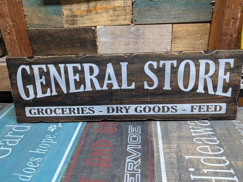 Rustic Wood General Store Sign Customizable General Store Etsy