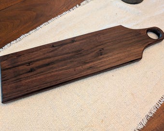 Rustic Walnut Edge Grain Cheese Board: Charcuterie Cutting Board (18" x 5")