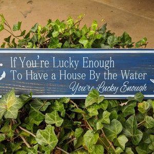 Custom Nautical Wood Sign: Rustic Beach House Decor