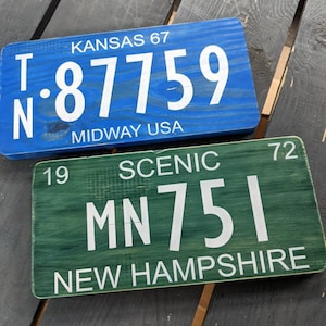 Custom Rustic Wood License Plate: Man Cave Garage Decor