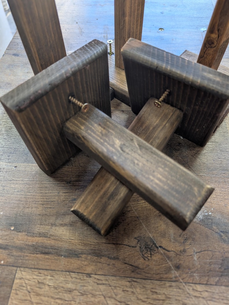 Rustic Pine Cowboy Hat Rack: Wall Mounted Hat Holder Bild 12