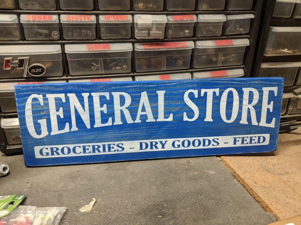 Rustic Wood General Store Sign Customizable General Store Etsy