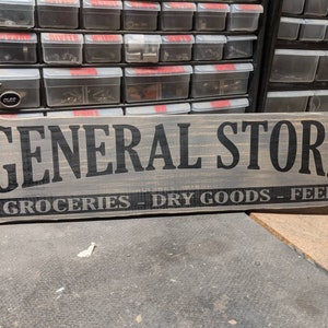 Rustic Wood General Store Sign: Custom Farmhouse Decor