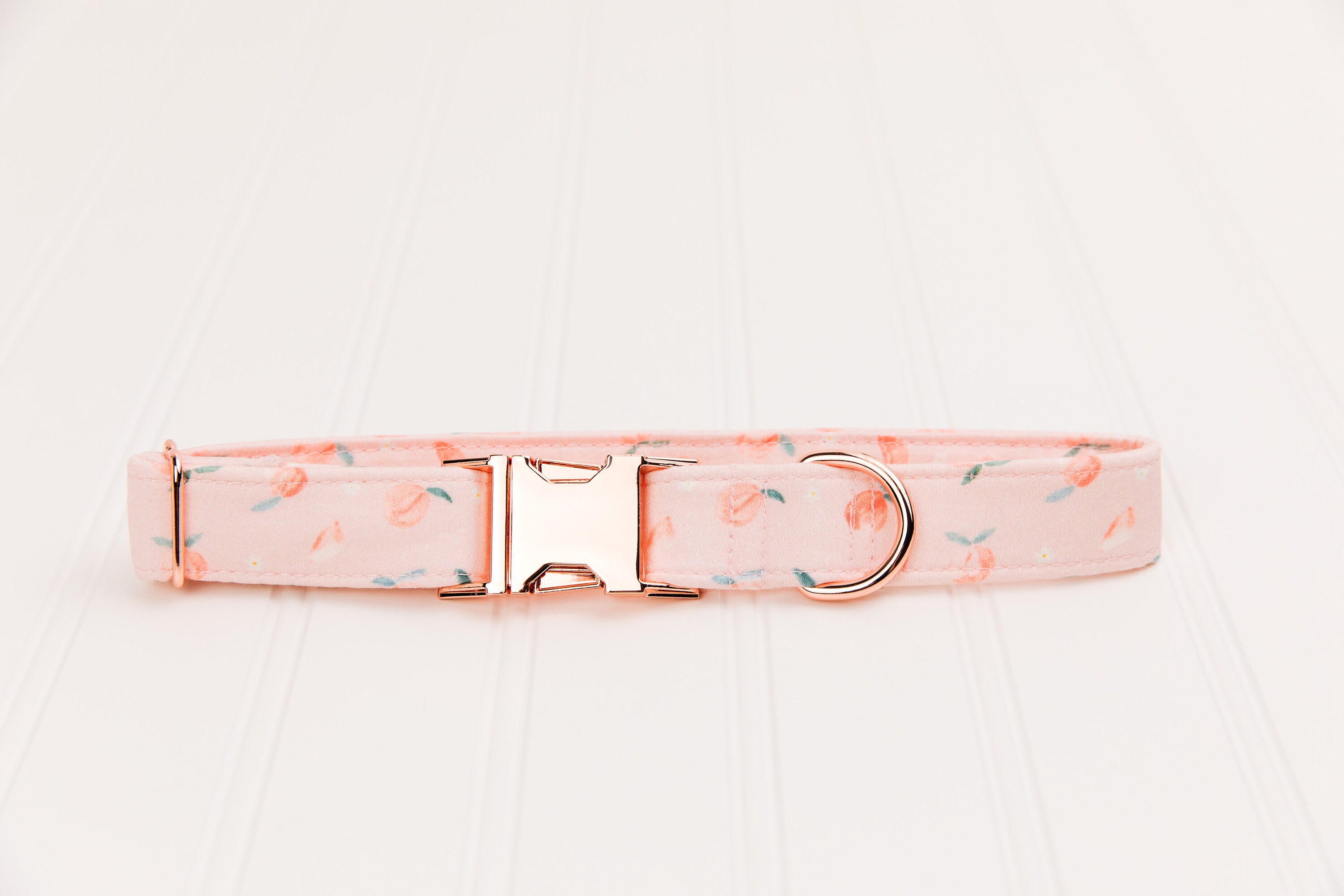 Tiny Pink Peaches Dog Collar Etsy