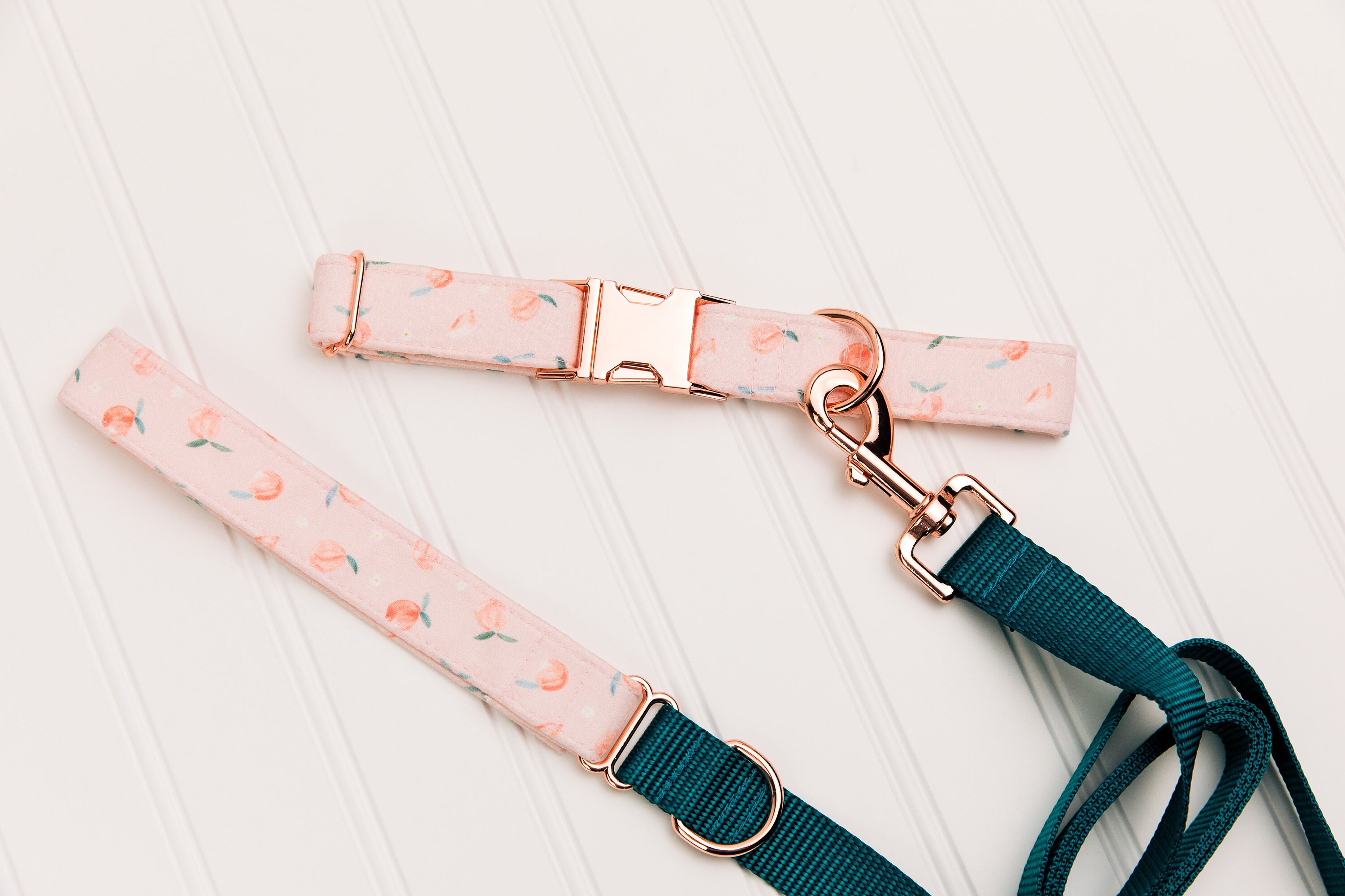 Tiny Pink Peaches Dog Collar Etsy