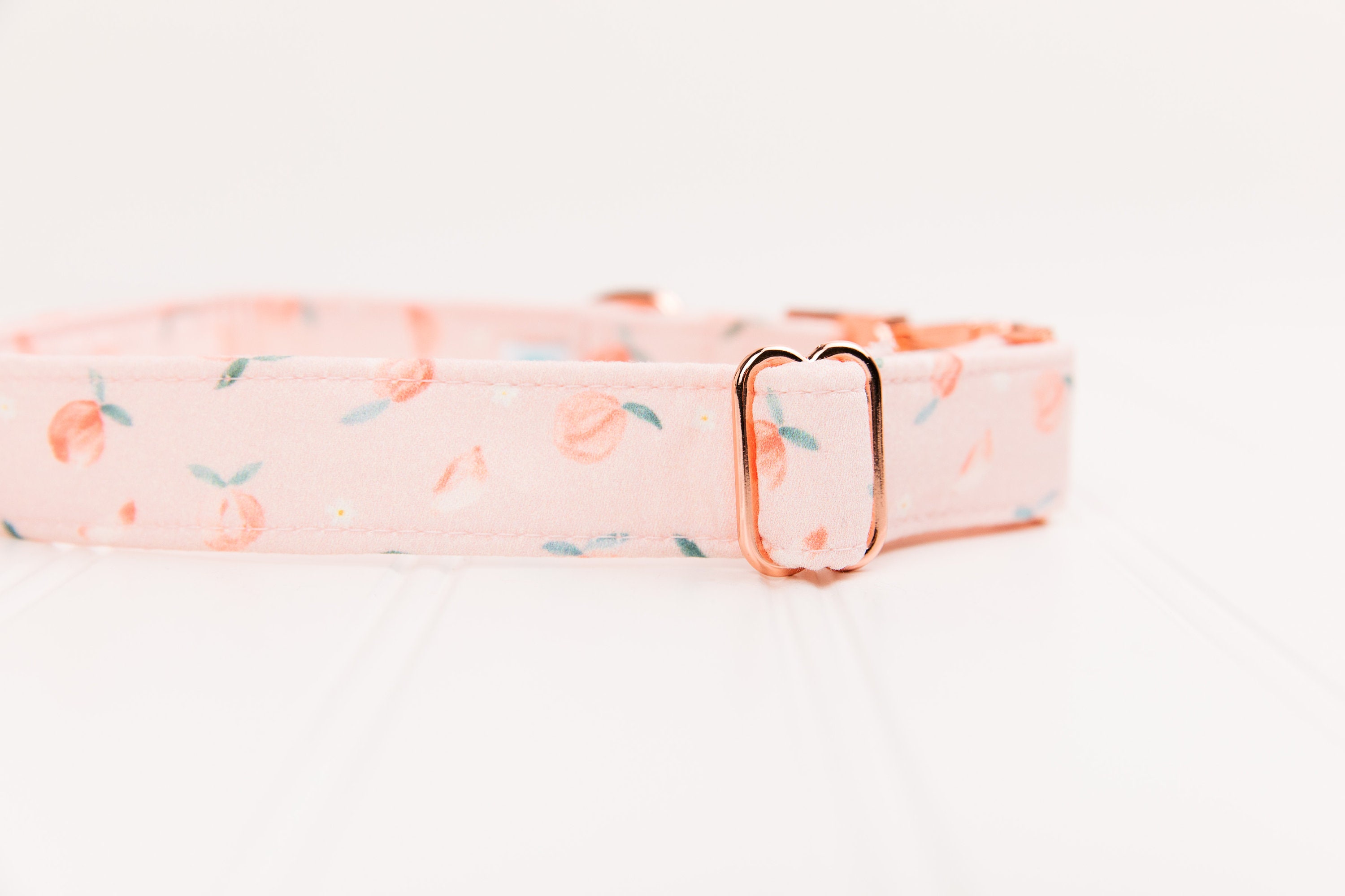 Tiny Pink Peaches Dog Collar Etsy