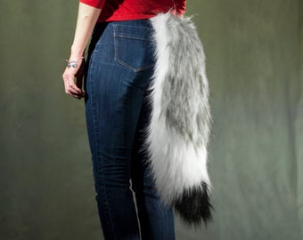 Customize Colors: Tri-Color Wolf Tail (May Add Ears)