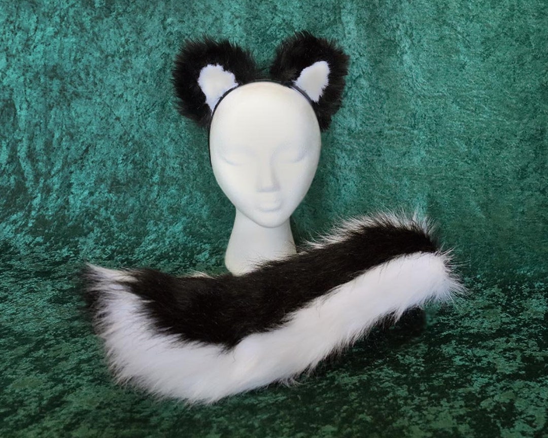 Child's Skunk Tail and Ears (as a Set or Individually)