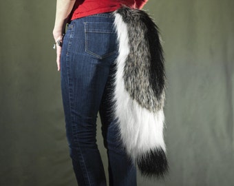 Tri-Color Striped Wolf Tail- 25" or 21"