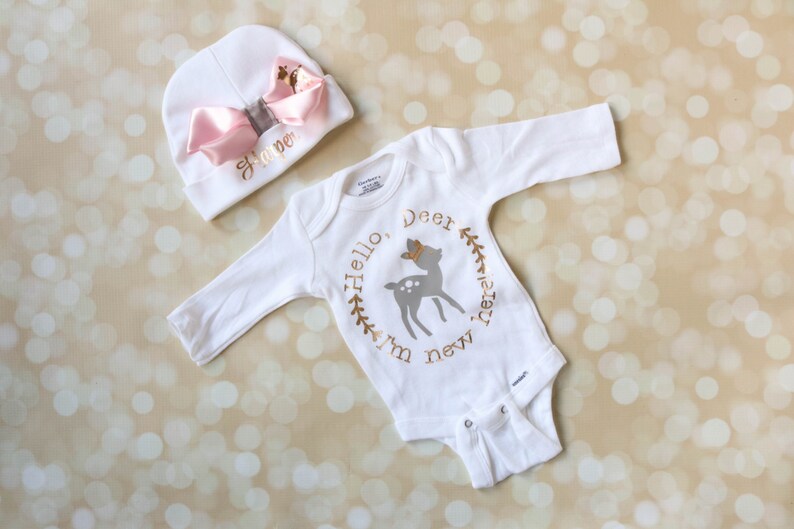 Newborn Take Home Outfits Girl Personalized Outfit Baby Etsy