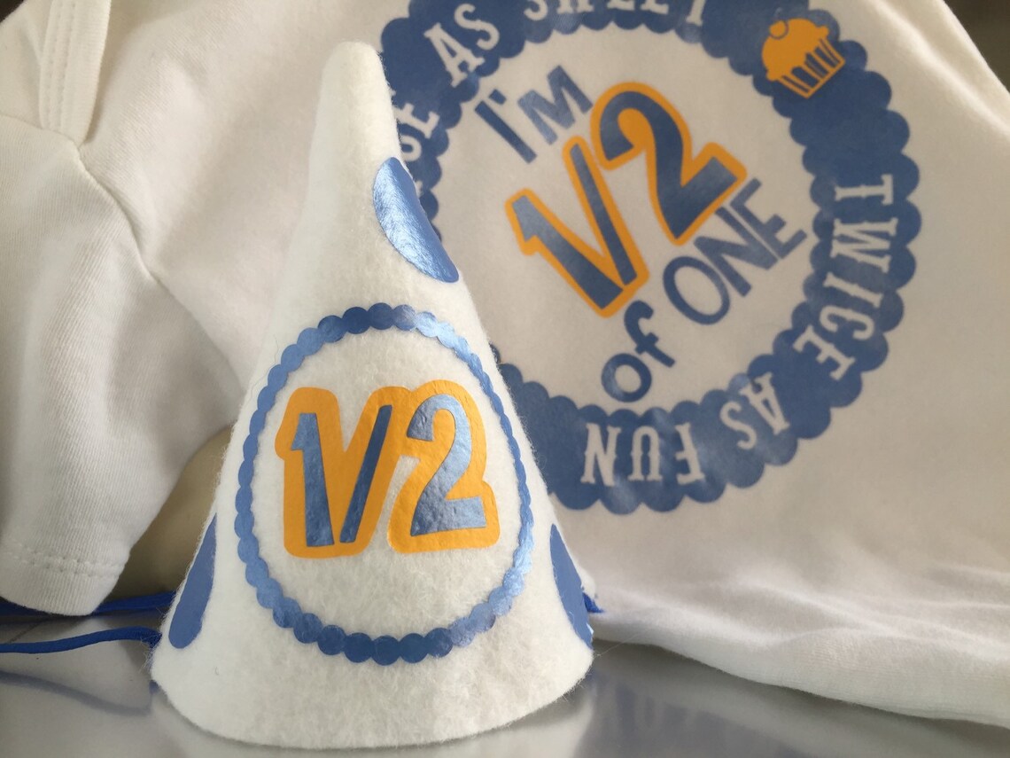 Half Birthday Party Hat for Baby Boy Eco Friendly Felt Hat Etsy