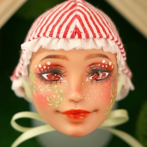 PIXIENATORY &quot;Amanita&quot; DC Super Girl Bat Girl Head OOAK Custom Doll Repaint