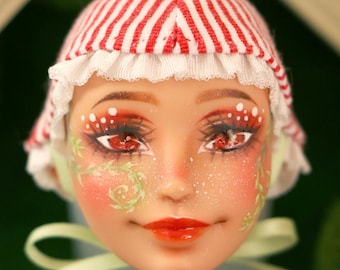 PIXIENATORY "Amanita" DC Super Girl Bat Girl Head OOAK Custom Doll Repaint