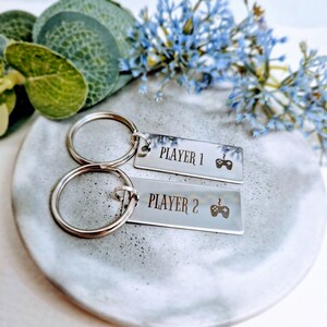 Player 1 Player 2 Keyring, Xbox Key Chain, Playstation Key Ring, Gift ...