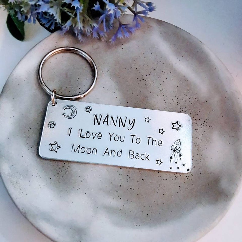christmas gift nan nanny Love you to the moon and back nanny Keyring christmas gift nan nanny Love you to the moon and back nanny Keyring