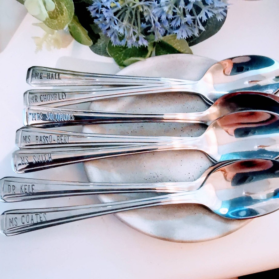 Personlized Teaspoon, Custom Name Tea Spoon, Teacher Gift, Office Gift