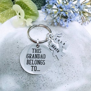 Grandad Keyring, Fathers day gift, This Grandpa Belongs to, Family Tree, World's Greatest Dad, Daddy Keychain, Papa Gift, New Grandparent