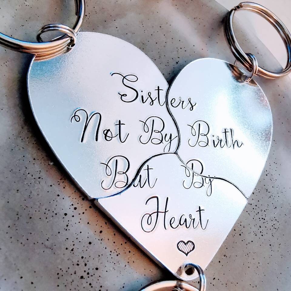 XGALBLA 3-Piece Sister Keychain Set - 'Not Sisters By Blood' Friendship Gift For Women - View #2