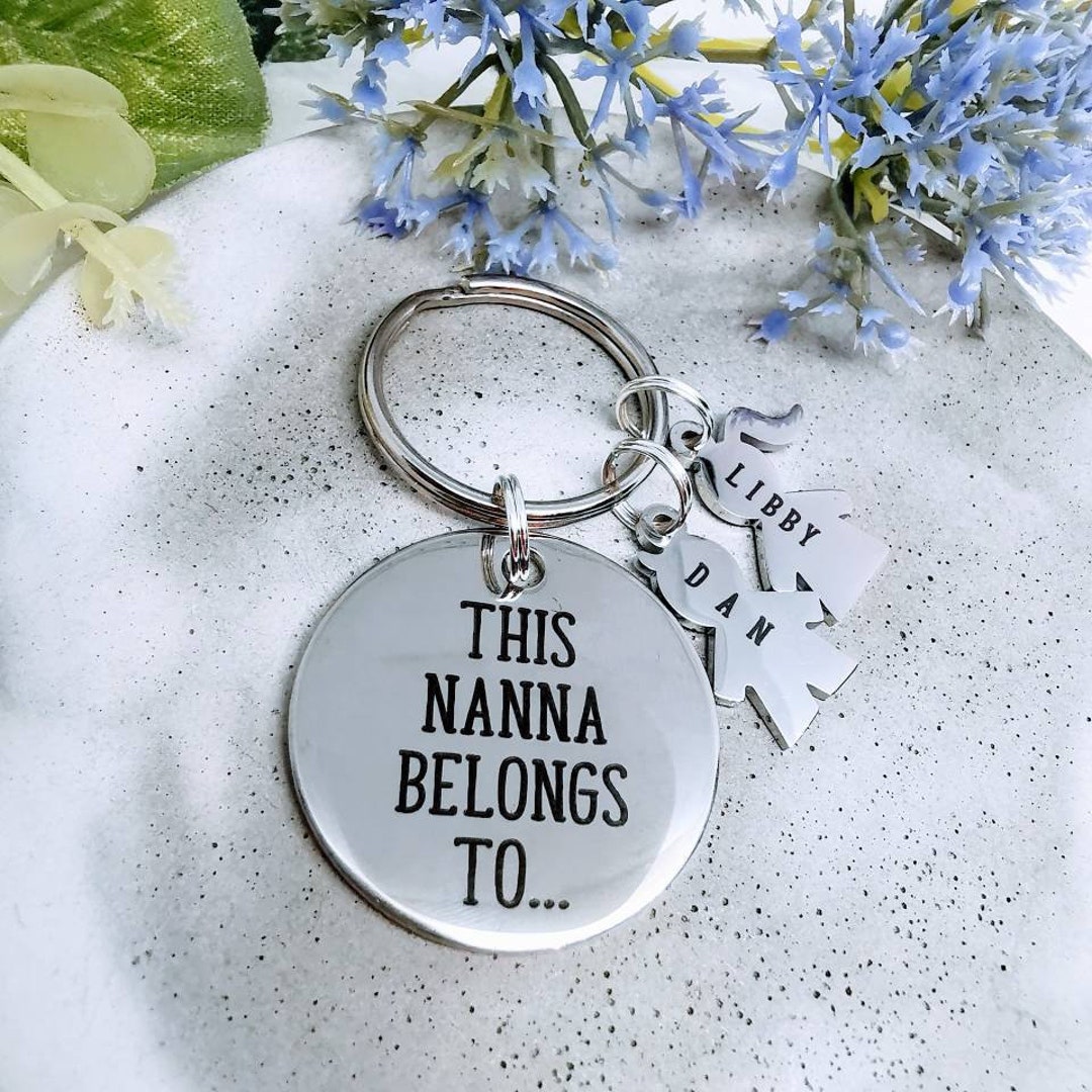 Key Rings Nanny Nanny Keyring, Family Keyring, This Nana Belongs To, Family Tree Gift ...